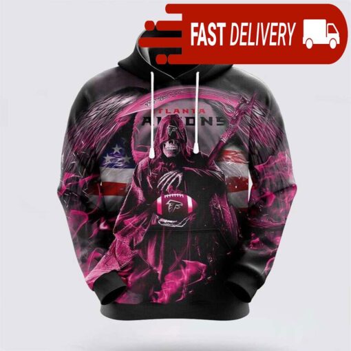 Atlanta Falcons The Death Holding Football Halloween NFL Hoodie Gifts for Fans - available at - sportfansshop.com