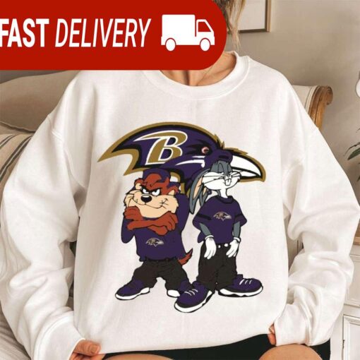 Baltimore Ravens Bugs Bunny Looney Tunes NFL Sweatshirt Gifts for Fans - available at - sportfansshop.com