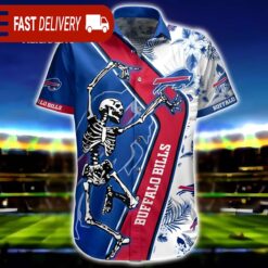 Buffalo Bills Dancing Skeleton Hawaiian Shirt NFL Gift - available at - sportfansshop.com