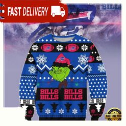 Buffalo Bills Grinch Cunningly Smile NFL Ugly Christmas Sweater - available at - sportfansshop.com