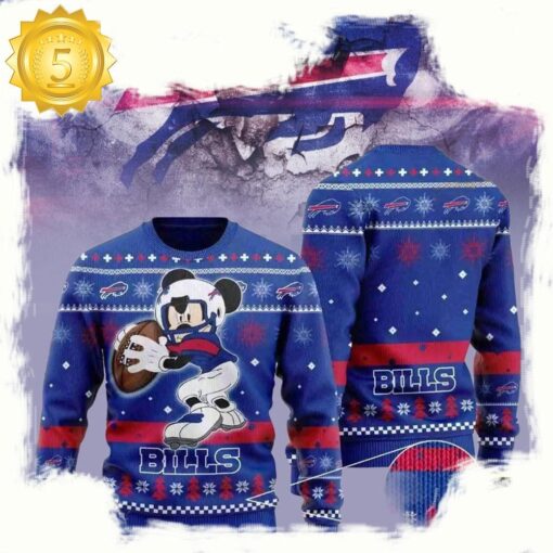 Buffalo Bills Mickey Mouse NFL Christmas Ugly Sweater For Fans Lovers - available at - sportfansshop.com