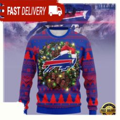 Buffalo Bills NFL Blue Red Color Christmas Ugly Sweater - available at - sportfansshop.com