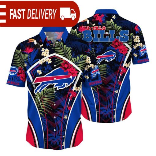 Buffalo Bills NFL Flower Tropical Hawaiian Shirt - available at - sportfansshop.com