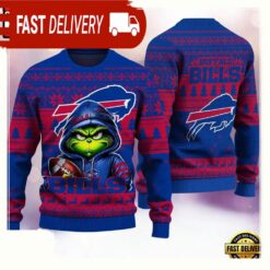 Buffalo Bills X Grinch NFL Ugly Christmas Woolen Sweater - available at - sportfansshop.com