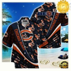 Chicago Bears NFL Hawaii Shirt With Tropical Flower Pattern - available at - sportfansshop.com