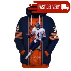 Chicago Bears Walter Payton Memorial NFL 3D Hoodie Gifts for Fans - available at - sportfansshop.com