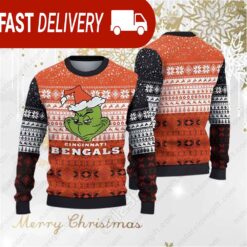 Cincinnati Bengals Christmas Grinch Ugly Sweater NFL Gifts - available at - sportfansshop.com