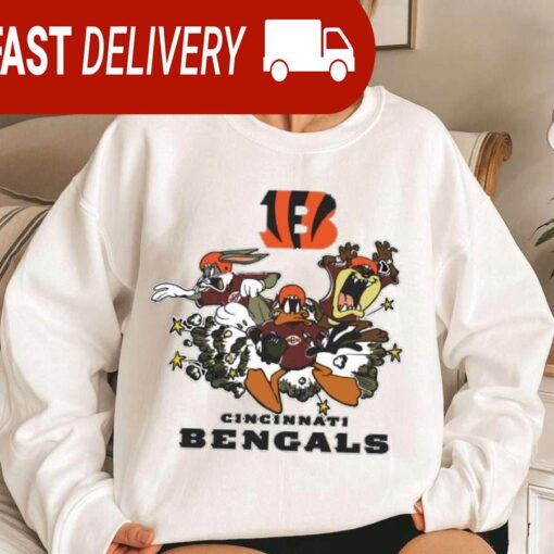 Cincinnati Bengals Football Looney Tunes NFL Sweatshirt Gifts for Fans - available at - sportfansshop.com