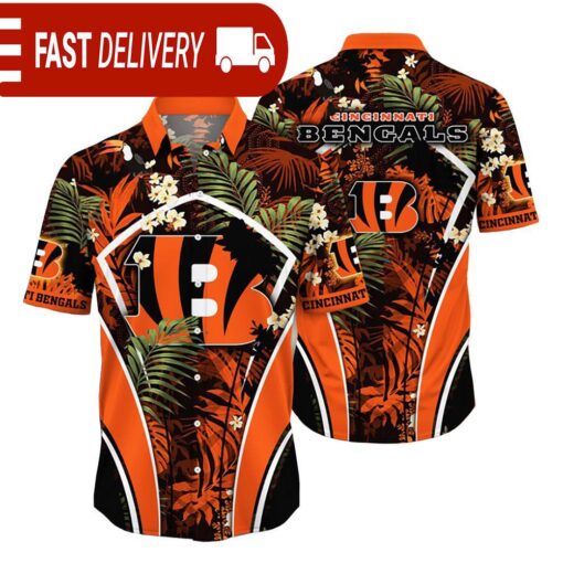 Cincinnati Bengals NFL Flower Tropical Hawaiian Shirt - available at - sportfansshop.com