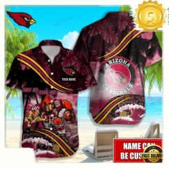 Custom Name Arizona Cardinals NFL Mascot Hawaiian Shirt - available at - sportfansshop.com