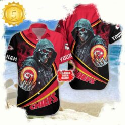 Custom Name Kansas City Chiefs NFL Hawaiian Shirt - available at - sportfansshop.com