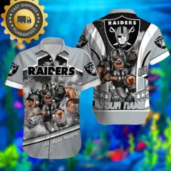 Custom Name Las Vegas Raiders Mascot NFL Hawaiian Shirt - available at - sportfansshop.com