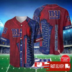 Custom Name New York Giants Baseball Jersey Shirt NFL Gifts for Fans - available at - sportfansshop.com