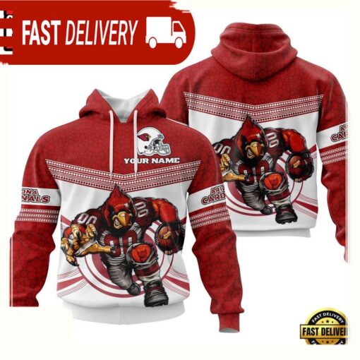 Custom Name NFL Arizona Cardinals Mascot 3D Hoodie New Design - available at - sportfansshop.com