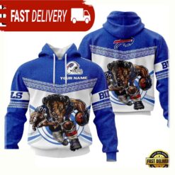 Custom Name NFL Buffalo Bills Mascot 3D Hoodie New Design - available at - sportfansshop.com