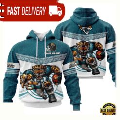 Custom Name NFL Jacksonville Jaguars Mascot 3D Hoodie New Design - available at - sportfansshop.com