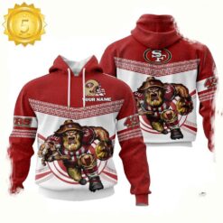 Custom Name NFL San Francisco 49ers Mascot 3D Hoodie New Design - available at - sportfansshop.com