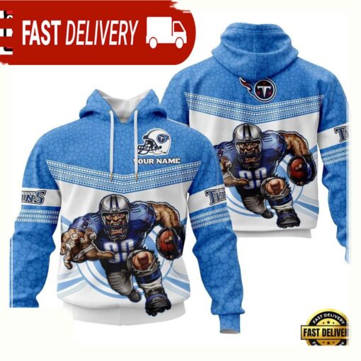 Custom Name NFL Tennessee Titans Mascot 3D Hoodie New Design - available at - sportfansshop.com