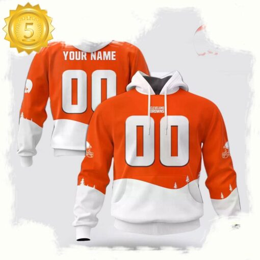 Custom Name Number NFL Cleveland Browns Spirit 3D Hoodie New Design - available at - sportfansshop.com