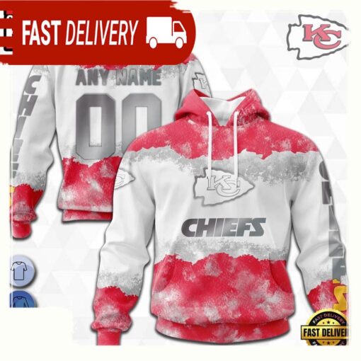 Custom Name Number NFL Kansas City Chiefs Color 3D Hoodie New Design - available at - sportfansshop.com