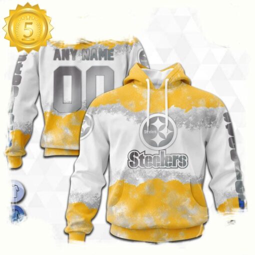 Custom Name Number NFL Pittsburgh Steelers Color 3D Hoodie New Design - available at - sportfansshop.com