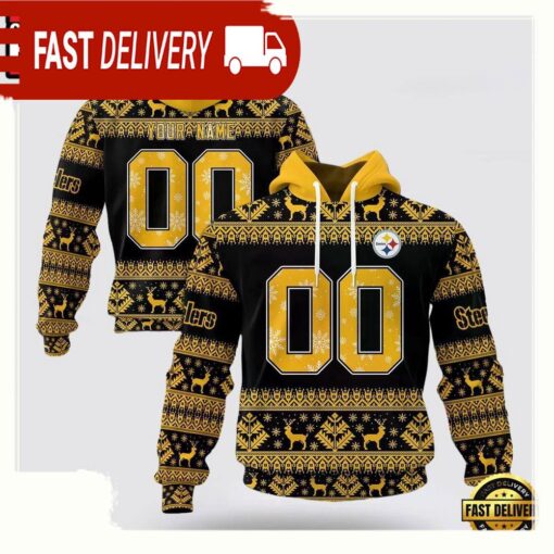 Custom Name Number NFL Pittsburgh Steelers Spirit 3D Hoodie New Design - available at - sportfansshop.com