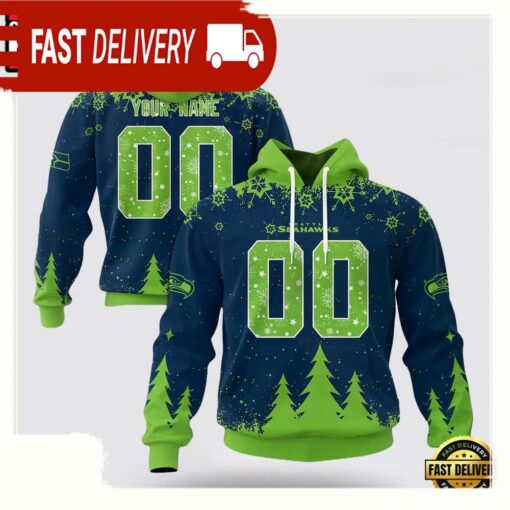 Custom Name Number NFL Seattle Seahawks Spirit 3D Hoodie New Design - available at - sportfansshop.com