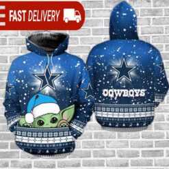 Dallas Cowboys Baby Yoda Christmas NFL Hoodie Gifts for Fans - available at - sportfansshop.com