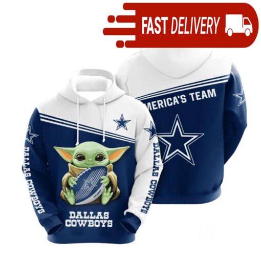 Dallas Cowboys Baby Yoda NFL Hoodie Gifts for Fans - available at - sportfansshop.com