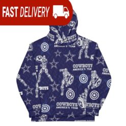 Dallas Cowboys Captain America Marvel Legend NFL Hoodie - available at - sportfansshop.com