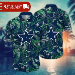 Dallas Cowboys Drawing Floral NFL Hawaiian Shirt - available at - sportfansshop.com