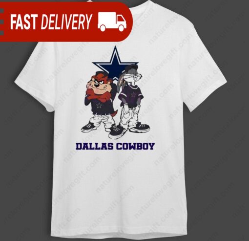 Dallas Cowboys Looney Tunes Bugs Bunny and Taz NFL Shirt - available at - sportfansshop.com