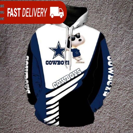 Dallas Cowboys Peanuts Snoopy NFL Hoodie Gifts for Fans - available at - sportfansshop.com