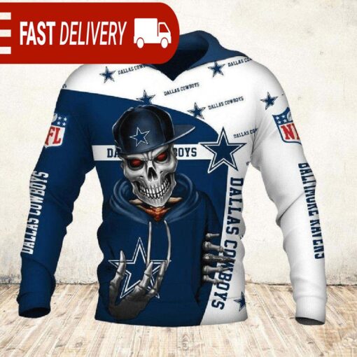 Dallas Cowboys Skull of Death Halloween Hoodie NFL Gifts - available at - sportfansshop.com