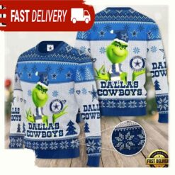 Dallas Cowboys X Grinch NFL Ugly Christmas Sweater - available at - sportfansshop.com