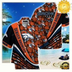 Denver Broncos NFL Hawaii Shirt With Tropical Flower Pattern - available at - sportfansshop.com