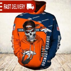 Denver Broncos Skull of Death Halloween Hoodie NFL Gifts - available at - sportfansshop.com