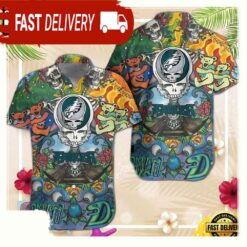 Grateful Dead X Philadelphia Eagles NFL Unisex Hawaiian Shirt - available at - sportfansshop.com