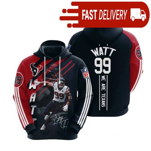 Houston Texans Jj Watt NFL 3D Hoodie Gifts for Fans - available at - sportfansshop.com