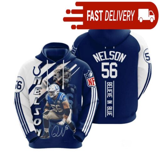 Indianapolis Colts Quenton Nelson NFL 3D Hoodie Gifts for Fans - available at - sportfansshop.com