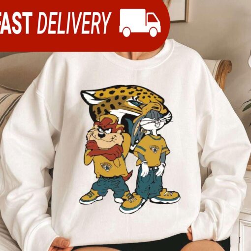 Jacksonville Jaguars Bugs Bunny Looney Tunes NFL Sweatshirt Gifts for Fans - available at - sportfansshop.com