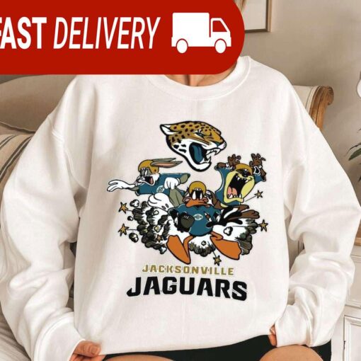 Jacksonville Jaguars Looney Tunes NFL Sweatshirt Gifts for Fans - available at - sportfansshop.com