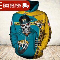 Jacksonville Jaguars Skull of Death Halloween Hoodie NFL Gifts - available at - sportfansshop.com