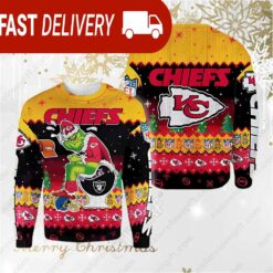 Kansas City Chiefs Grinch in Toilet American Football NFL Ugly Sweater - available at - sportfansshop.com