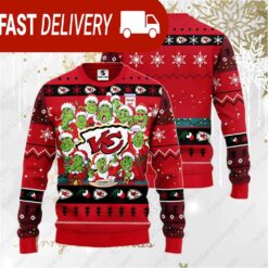 Kansas City Chiefs Grinch Xmas Party NFL Christmas Ugly Sweater - available at - sportfansshop.com