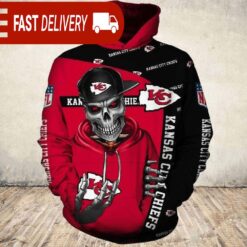 Kansas City Chiefs Skull of Death Halloween Hoodie NFL Gifts - available at - sportfansshop.com