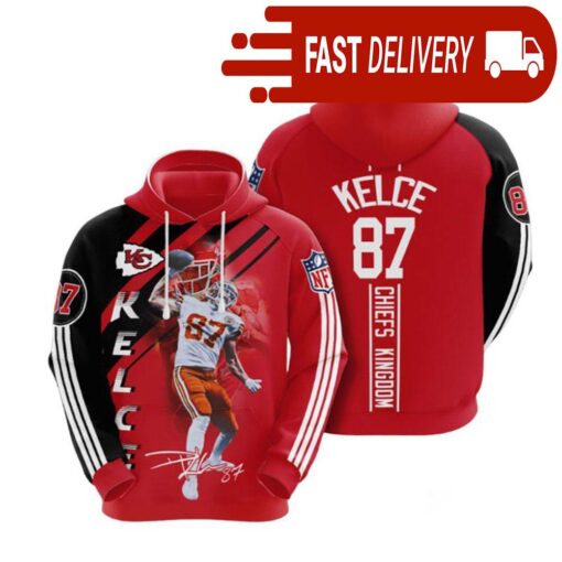 Kansas City Chiefs Travis Kelce NFL Hoodie Gifts for Fans - available at - sportfansshop.com