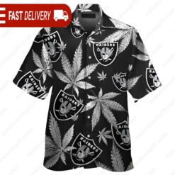 Las Vegas Raiders Cannabis Plant Purple NFL Hawaiian Shirt - available at - sportfansshop.com