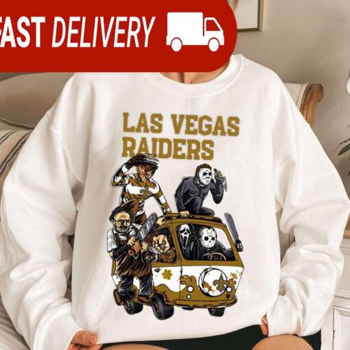 Las Vegas Raiders Horror Character Halloween NFL Sweatshirt Gifts for Fans - available at - sportfansshop.com