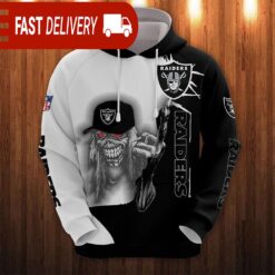 Las Vegas Raiders Long Hair Skull Halloween Hoodie NFL Gifts - available at - sportfansshop.com